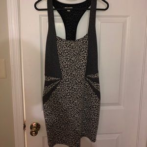 silence + noise cheetah bodycon dress